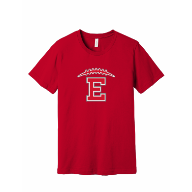 East HS Football - BELLA+CANVAS® Unisex Jersey Short Sleeve Tee BC3001 with full front logo