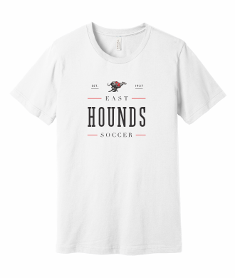 Duluth East Boys Soccer - BELLA+CANVAS® Unisex Jersey Short Sleeve Tee BC3001 with full front logo 1