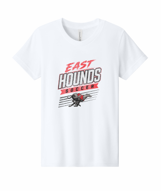 Duluth East Boys Soccer - Youth BELLA+CANVAS® Heather CVC Tee BC3001YCVC with full front vintage logo