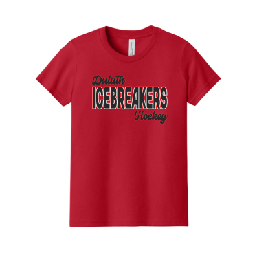 ICEBREAKERS - Youth Youth Jersey Short Sleeve Tee BELLA+CANVAS BC3001Y with Icebreakers Script logo