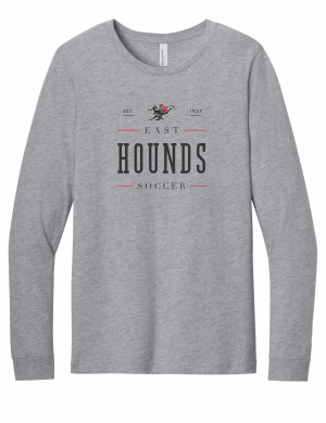 Duluth East Boys Soccer - BELLA+CANVAS® Unisex Heather CVC Long Sleeve Tee BC3501CVC with full front logo 1