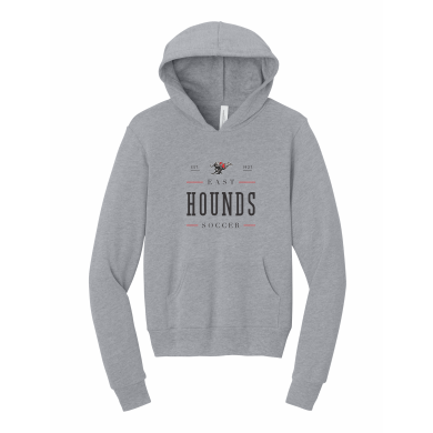 Duluth East Boys Soccer - Youth BELLA+CANVAS® Sponge Fleece Pullover Hoodie with full front logo 1