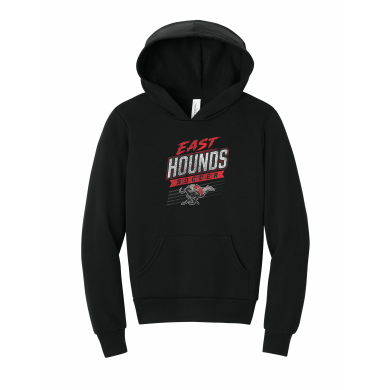 Duluth East Boys Soccer - Youth BELLA+CANVAS® Sponge Fleece Pullover Hoodie with full front vintage logo