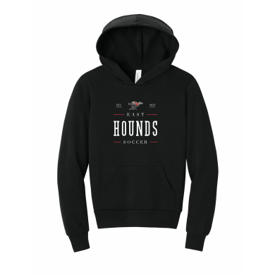 Duluth East Boys Soccer - Youth BELLA+CANVAS® Sponge Fleece Pullover Hoodie with full front logo 1