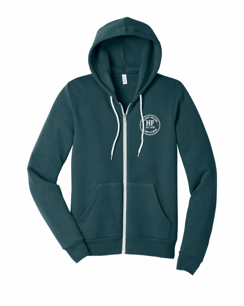 Hanft Law - BELLA+CANVAS® Unisex Sponge Fleece Full-Zip Hoodie BC3739 with circle logo