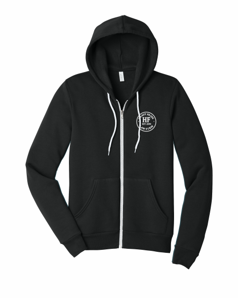 Hanft Law - BELLA+CANVAS® Unisex Sponge Fleece Full-Zip Hoodie BC3739 with circle logo