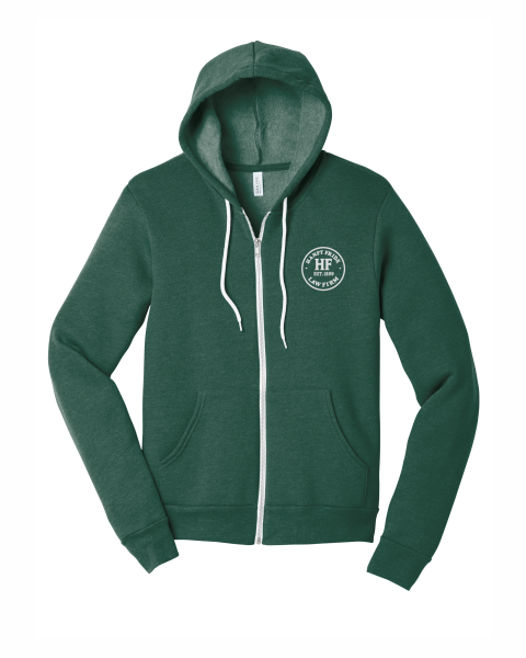 Hanft Law - BELLA+CANVAS® Unisex Sponge Fleece Full-Zip Hoodie BC3739 with circle logo
