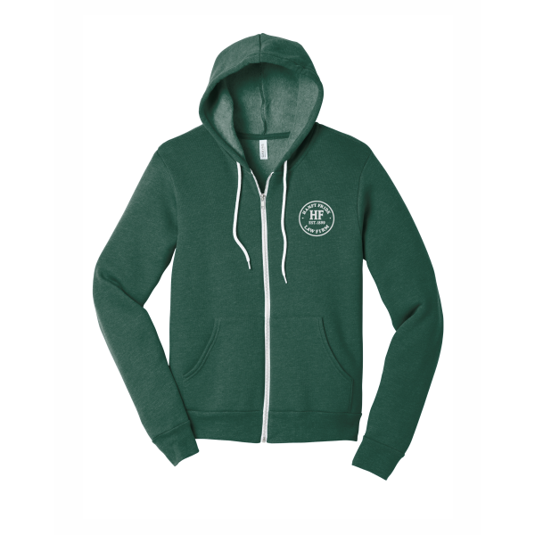Hanft Law - BELLA+CANVAS® Unisex Sponge Fleece Full-Zip Hoodie BC3739 with circle logo