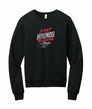 Duluth East Boys Soccer - BELLA+CANVAS® Unisex Sponge Fleece Classic Crewneck Sweatshirt BC3911 with full front vintage logo