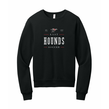 Duluth East Boys Soccer - BELLA+CANVAS® Unisex Sponge Fleece Classic Crewneck Sweatshirt BC3911 with full front logo 1