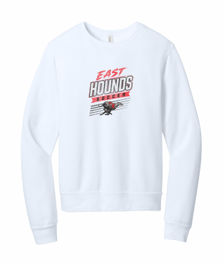 Duluth East Boys Soccer - BELLA+CANVAS® Unisex Sponge Fleece Classic Crewneck Sweatshirt BC3911 with full front vintage logo