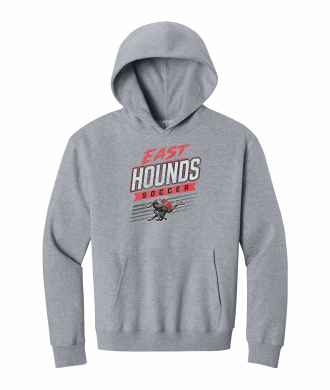 Duluth East Boys Soccer - BELLA+CANVAS® Unisex 10-Ounce Heavyweight Pullover Hoodie BC4719 with full front vintage logo