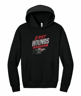 Duluth East Boys Soccer - BELLA+CANVAS® Unisex 10-Ounce Heavyweight Pullover Hoodie BC4719 with full front vintage logo