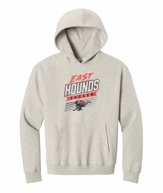 Duluth East Boys Soccer - BELLA+CANVAS® Unisex 10-Ounce Heavyweight Pullover Hoodie BC4719 with full front vintage logo