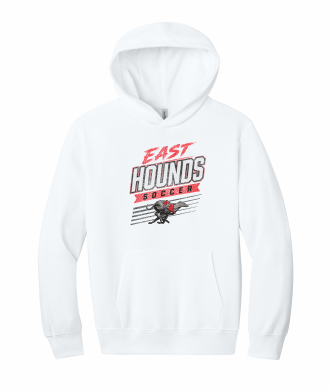 Duluth East Boys Soccer - BELLA+CANVAS® Unisex 10-Ounce Heavyweight Pullover Hoodie BC4719 with full front vintage logo