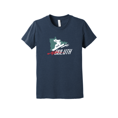 Team Duluth -  BELLA+CANVAS  Youth Heather BC3001YCVC Tee with full front heat transfer logo