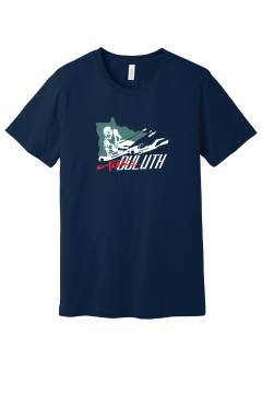 Team Duluth - BELLA+CANVAS BC3001 Unisex Jersey Short Sleeve Tee with full color heat transfer logo
