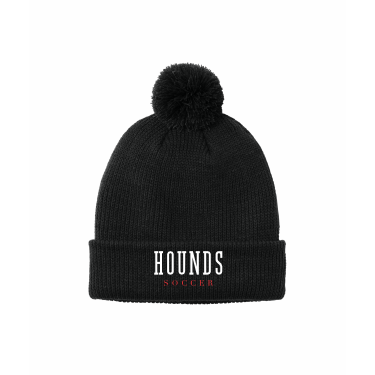 Duluth East Boys Soccer - Port Authority® Cozy Pom Beanie C978 with embroidered Hounds Soccer