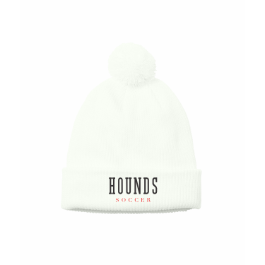Duluth East Boys Soccer - Port Authority® Cozy Pom Beanie C978 with embroidered Hounds Soccer