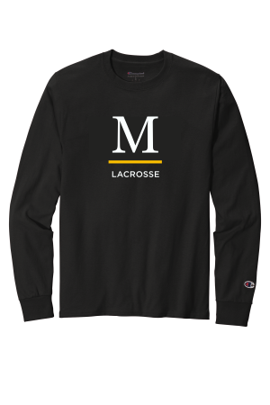 Marshall Lacrosse - Champion ® Heritage 5.2-Oz. Jersey Long Sleeve Tee with full front Marshall Lacrosse logo