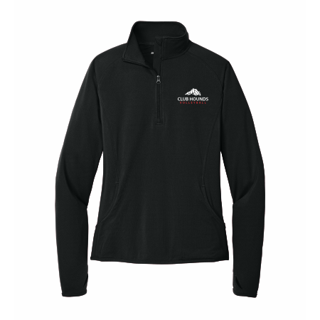 Club Hounds - LADIES Sport-Tek Sport-Wick Stretch LST850 1/2-Zip Pullover with embroidered left chest logo