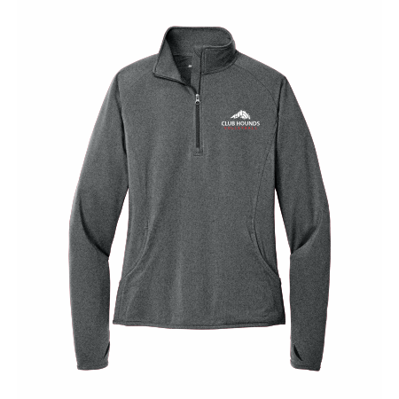 Club Hounds - LADIES Sport-Tek Sport-Wick Stretch LST850 1/2-Zip Pullover with embroidered left chest logo