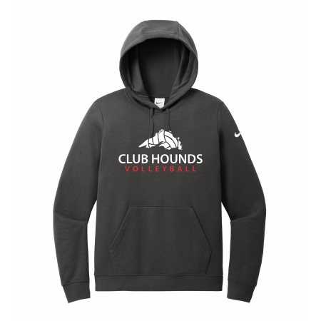 Club Hounds - LADIES Nike Club Fleece Sleeve Swoosh Pullover Hoodie NKFD9889 with full front logo