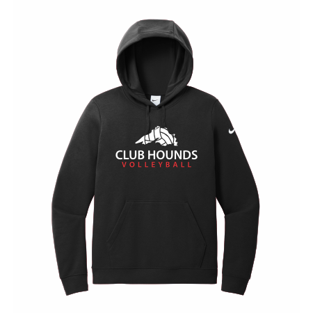 Club Hounds - LADIES Nike Club Fleece Sleeve Swoosh Pullover Hoodie NKFD9889 with full front logo