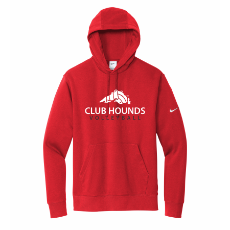 Club Hounds - ADULT Nike Club Fleece Sleeve Swoosh Pullover Hoodie NKDR1499 with full front logo