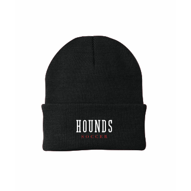 Duluth East Boys Soccer - Knit Cap CP90 with embroidered Hounds Soccer