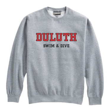 East Swim & Dive - Crewneck sweatshirt with Duluth Swim & Dive logo