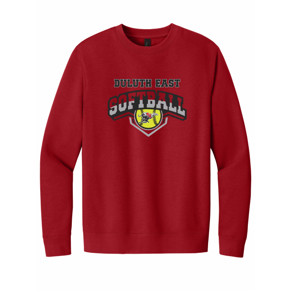 DE Softball - District® V.I.T.™ Fleece Crew DT6104 with full front logo