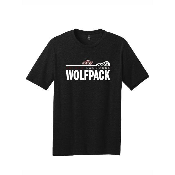 Wolfpack H.S. Girls Lacrosse - District ® Perfect Blend DM108 Tee with full Duluth Wolfpack Lacrosse logo 1