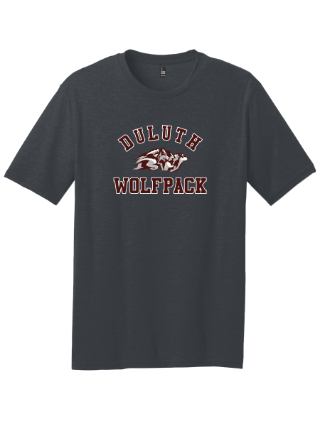 Wolfpack H.S. Girls Lacrosse - District ® Perfect Blend DM108 Tee with full Duluth Wolfpack Lacrosse logo 2