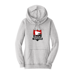 ICEBREAKERS - Ladies District Lightweight Fleece Hoodie DM493 with full color heat transfer logo