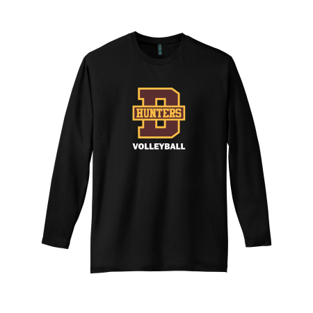 Denfeld Volleyball - District DT105 Perfect Weight ® Long Sleeve Tee with full color heat transfer Denfeld Volleyball logo