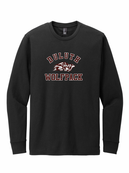 Wolfpack Girls H.S. Lacrosse - District® Perfect Blend DT109 CVC Long Sleeve Tee with Duluth Wolfpack Lacrosse logo 2