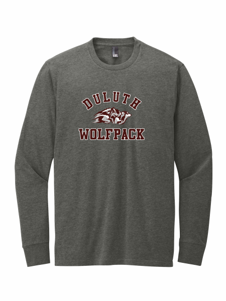 Wolfpack Girls H.S. Lacrosse - District® Perfect Blend DT109 CVC Long Sleeve Tee with Duluth Wolfpack Lacrosse logo 2