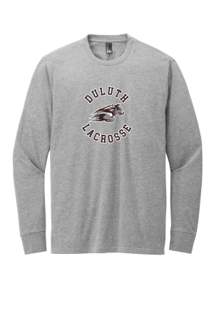 Duluth Lacrosse - District® Perfect Blend DT109 CVC Long Sleeve Teewith full color Duluth Lacrosse heat transfer logo