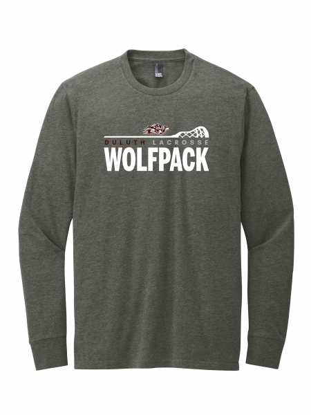 Wolfpack Girls H.S. Lacrosse - District® Perfect Blend DT109 CVC Long Sleeve Tee with Duluth Wolfpack Lacrosse logo 1