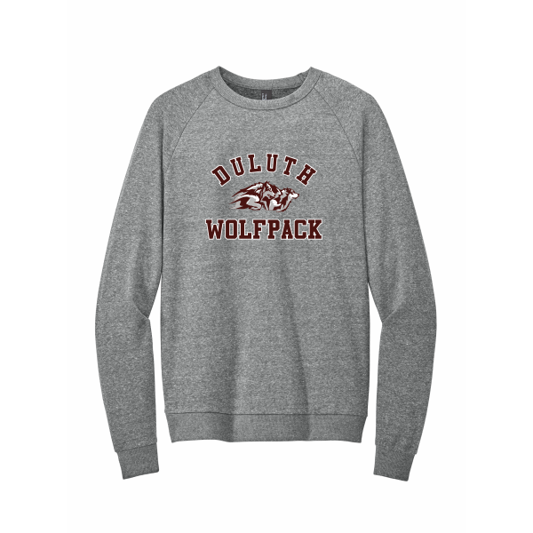 Wolfpack Girls H.S. Lacrosse - District® Perfect Tri® Fleece Crewneck Sweatshirt DT1304 with Duluth Wolfpack Lacrosse Logo 2