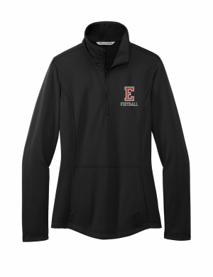 East Youth Football - Women's Port Authority® Smooth Fleece 1/4-Zip L804 with embroidered left chest logo