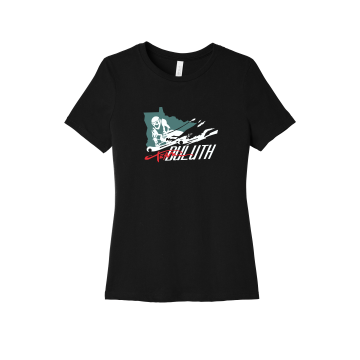 Team Duluth - BELLA+CANVAS  BC6400 Women’s Relaxed Jersey Short Sleeve Tee with full color heat transfer logo