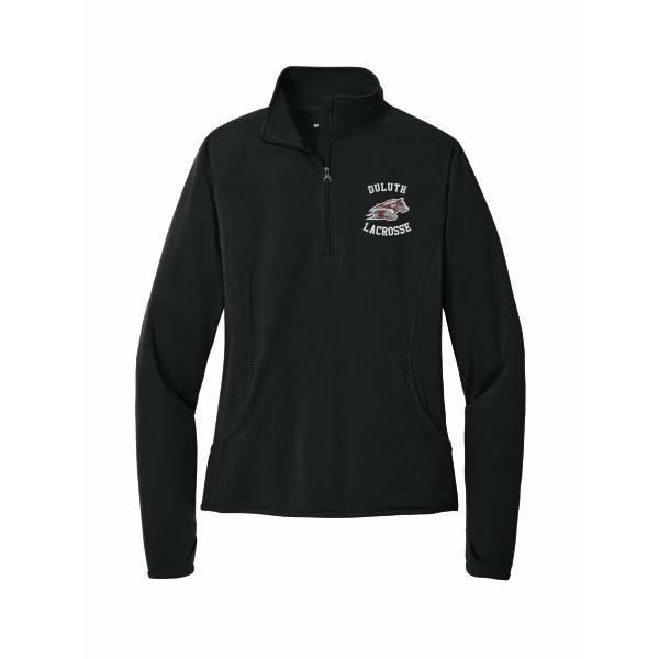 Duluth Lacrosse - Sport-Tek® LST850 Ladies Sport-Wick® Stretch 1/4-Zip Pullover with embroidered Duluth Lacrosse logo