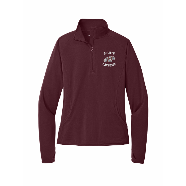 Duluth Lacrosse - Sport-Tek® LST850 Ladies Sport-Wick® Stretch 1/4-Zip Pullover with embroidered Duluth Lacrosse logo