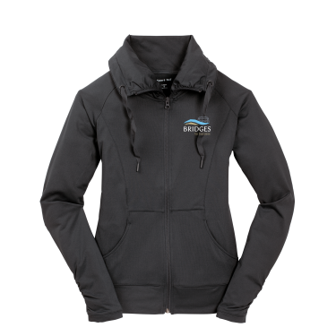 AHL Bridges - Sport-Tek® Women's Sport-Wick® Stretch Full-Zip Jacket LST852 with AHL Bridges left chest logo