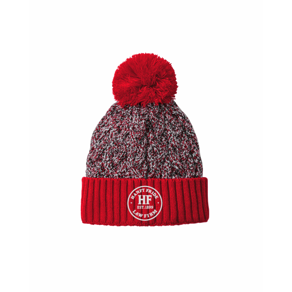 Hanft Law - New Era® Marled Knit Pom Beanie NE910 with embroidered circle logo