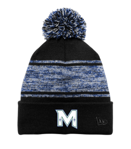 MIRAGE HIGH SCHOOL Hockey - New Era NE909  Knit Chilled Pom Beanie with embroidered M logo