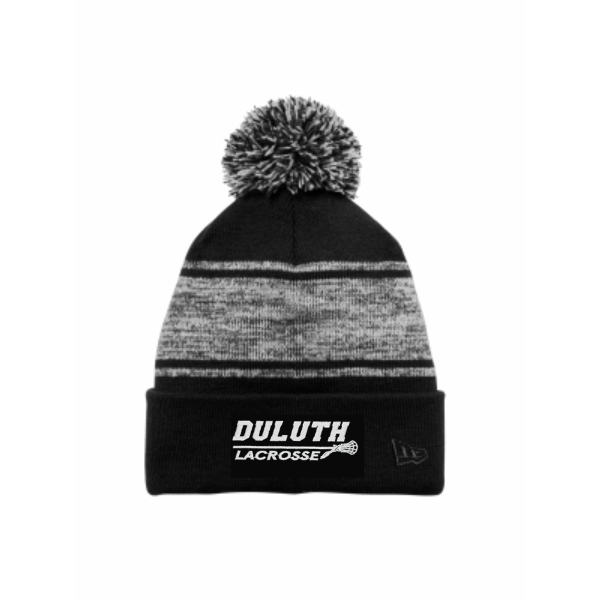 Wolfpack Girls H.S. Lacrosse - New Era ® Knit Chilled Pom Beanie with embroidered Duluth Lacrosse