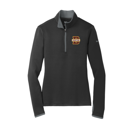 Denfeld Hockey - Ladies Nike Dri-FIT Stretch 1/2-Zip Cover-Up 779796 with embroidered Denfeld logo